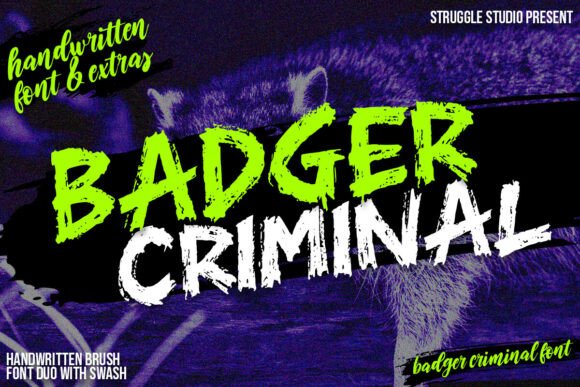 Badger Criminal Font: Gritty Display Type for Bold Marketing