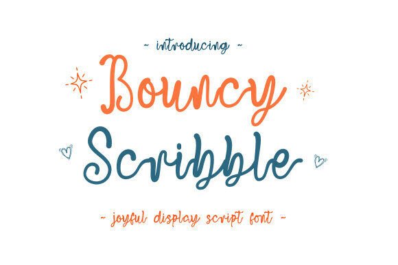 Bouncy Scribble Font for Handmade Products