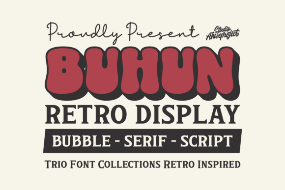 Buhun Retro Trio Font: A Vintage Typeface for Modern Branding