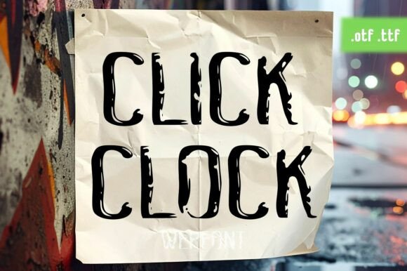 Click Clock Font: Adding Urban Edge to Web Layouts
