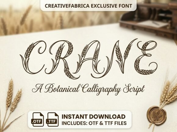Crane Font: Refined Botanical Elegance for Editorial Design