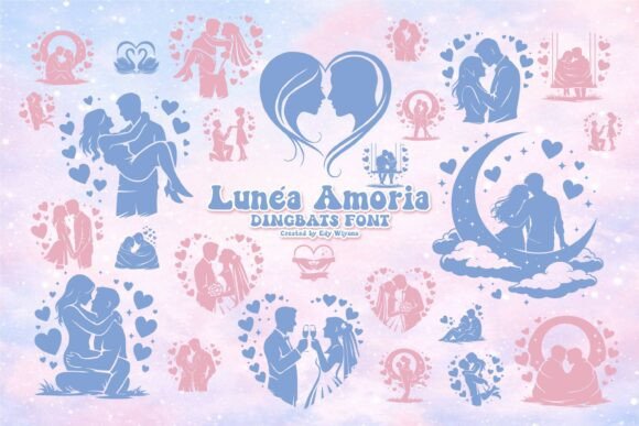 Lunéa Amoria Font Review: Romantic Dingbats for Branding