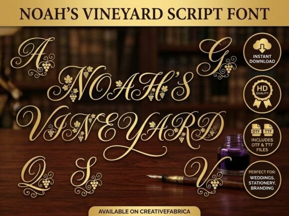 Noah’s Vineyard Font: A Premium Typeface for Artisan Brands