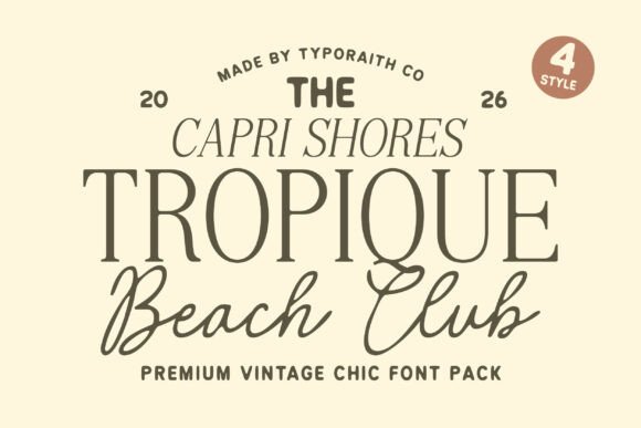 Tropique Font: Vintage Chic Typography for Crafters